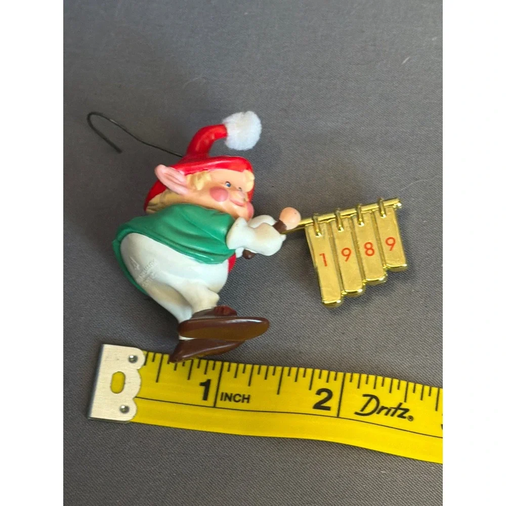 Hallmark Keepsake Ornament Lot Hark Its Herald 1989 1990 Vintage Christmas Elf